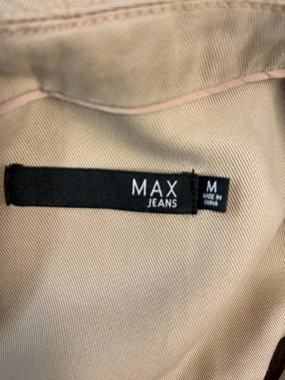 Max Jeans Light Beige Drawstring Robe Jacket - Picture 6 of 8